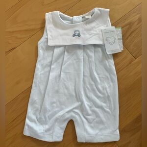 NWT Kissy Kissy sleeveless playsuit with embroidered golf cart w/ matching hat